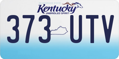 KY license plate 373UTV