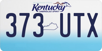 KY license plate 373UTX