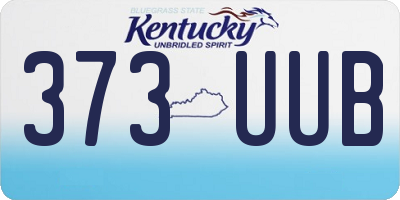 KY license plate 373UUB