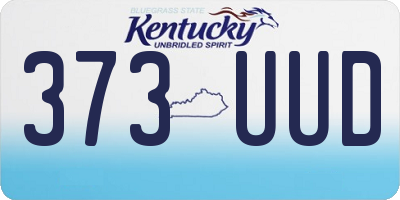 KY license plate 373UUD