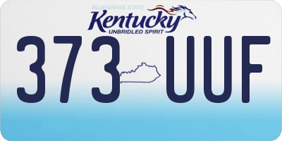 KY license plate 373UUF