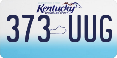KY license plate 373UUG