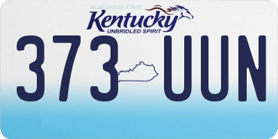 KY license plate 373UUN