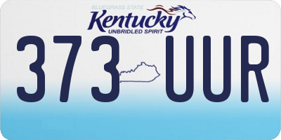 KY license plate 373UUR