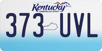 KY license plate 373UVL