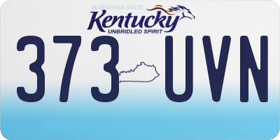 KY license plate 373UVN