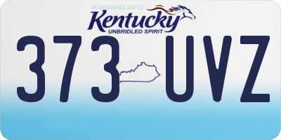 KY license plate 373UVZ
