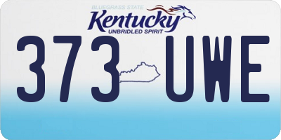 KY license plate 373UWE