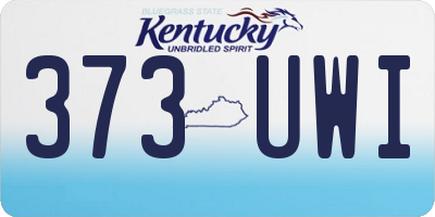 KY license plate 373UWI