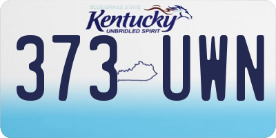 KY license plate 373UWN