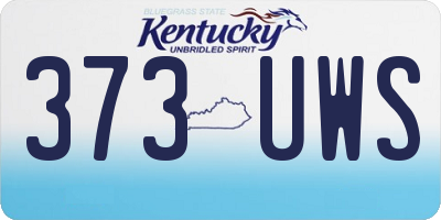 KY license plate 373UWS