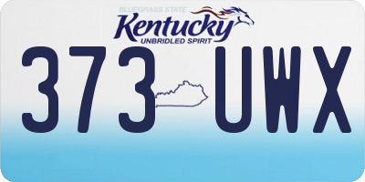 KY license plate 373UWX