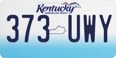 KY license plate 373UWY