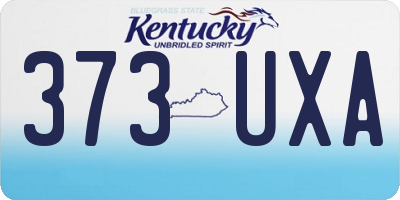 KY license plate 373UXA