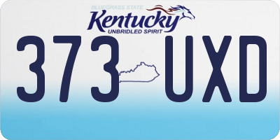 KY license plate 373UXD