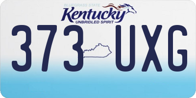 KY license plate 373UXG