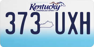 KY license plate 373UXH