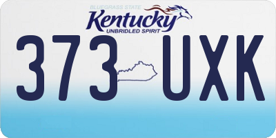 KY license plate 373UXK