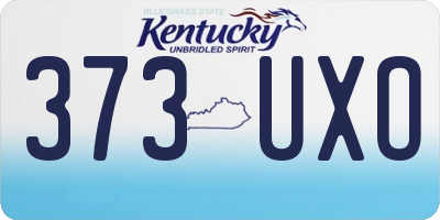 KY license plate 373UXO