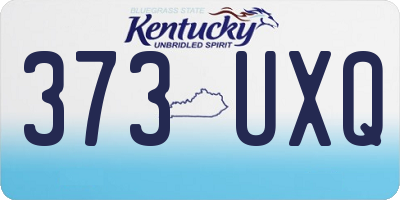 KY license plate 373UXQ