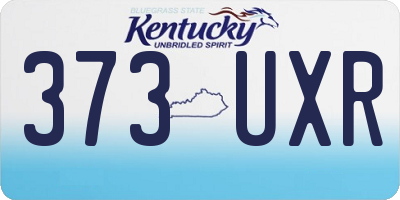 KY license plate 373UXR