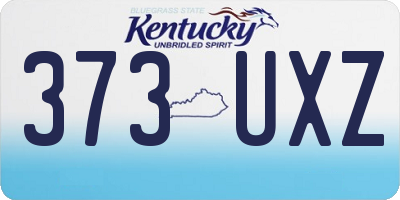 KY license plate 373UXZ