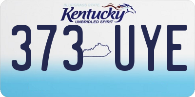 KY license plate 373UYE
