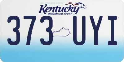 KY license plate 373UYI