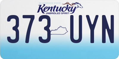 KY license plate 373UYN