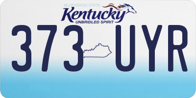KY license plate 373UYR