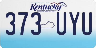 KY license plate 373UYU