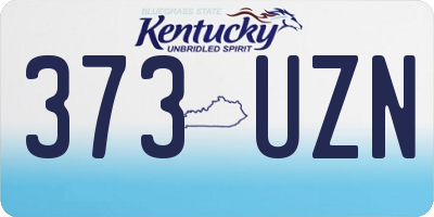 KY license plate 373UZN