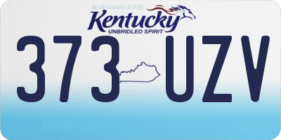 KY license plate 373UZV