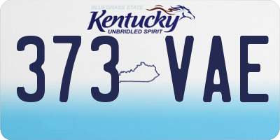 KY license plate 373VAE