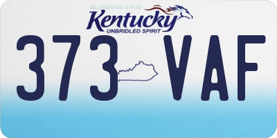 KY license plate 373VAF