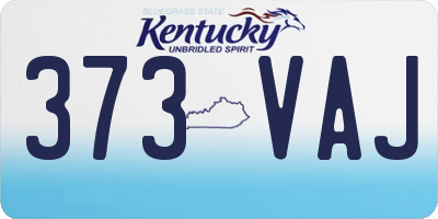 KY license plate 373VAJ