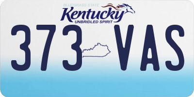KY license plate 373VAS