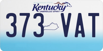 KY license plate 373VAT