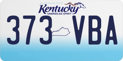 KY license plate 373VBA