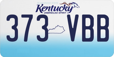 KY license plate 373VBB