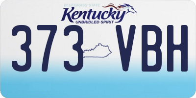 KY license plate 373VBH