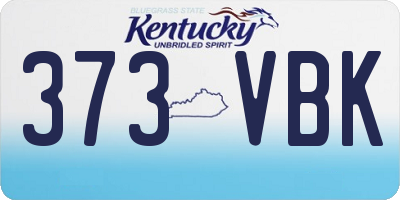 KY license plate 373VBK
