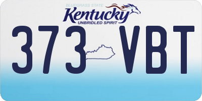 KY license plate 373VBT