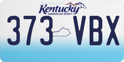 KY license plate 373VBX