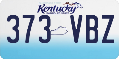 KY license plate 373VBZ