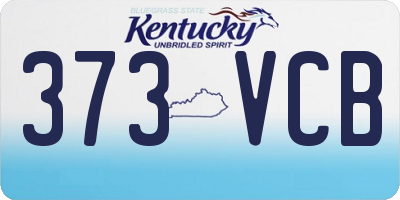 KY license plate 373VCB