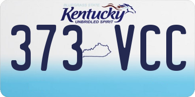 KY license plate 373VCC