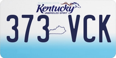 KY license plate 373VCK