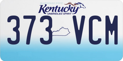 KY license plate 373VCM