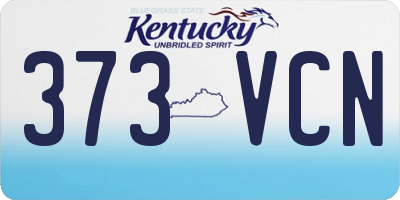 KY license plate 373VCN